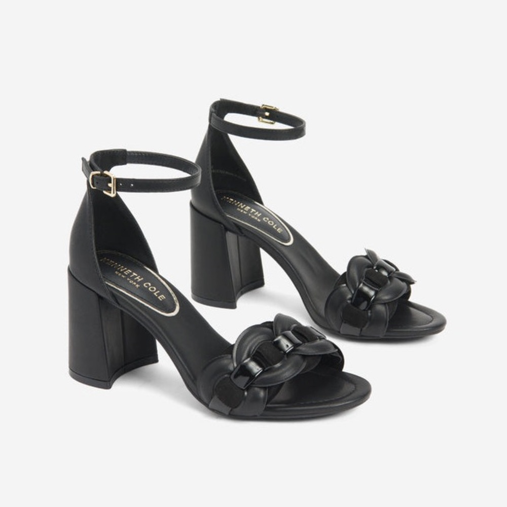 Kenneth Cole New York - LUISA WOVEN HEELED SANDAL in Black 🖤